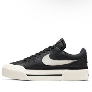 Nike Court Legacy Lift Women's Shoes Black Sail Orange 9 sneakers platforms